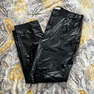 Abercrombie and fitch vegan leather 90s straight leg pants size 20L